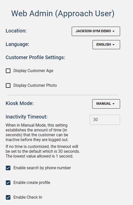 Inactivity timer